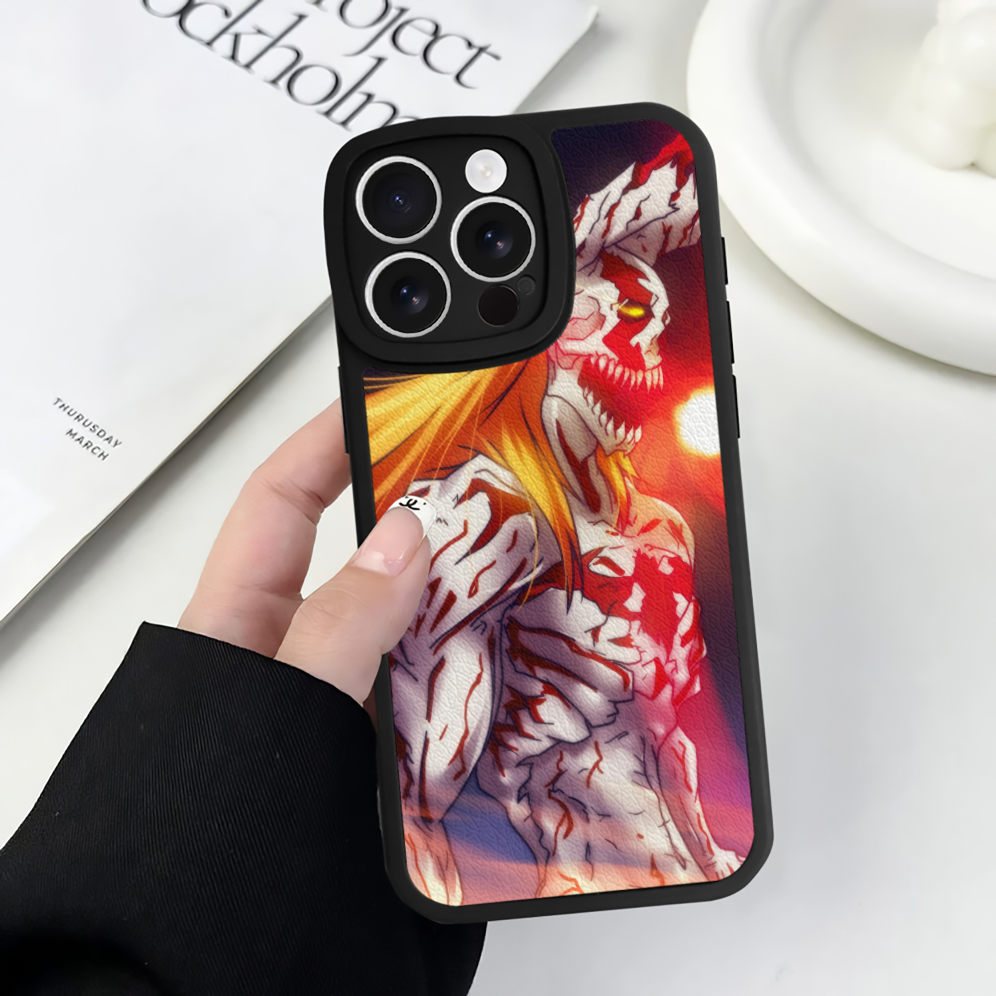 （画像用） ブリーチ BLEACH 【iPhone 16シリーズ対応】シリコンスマホケース（レザー調） 材質：シリコン